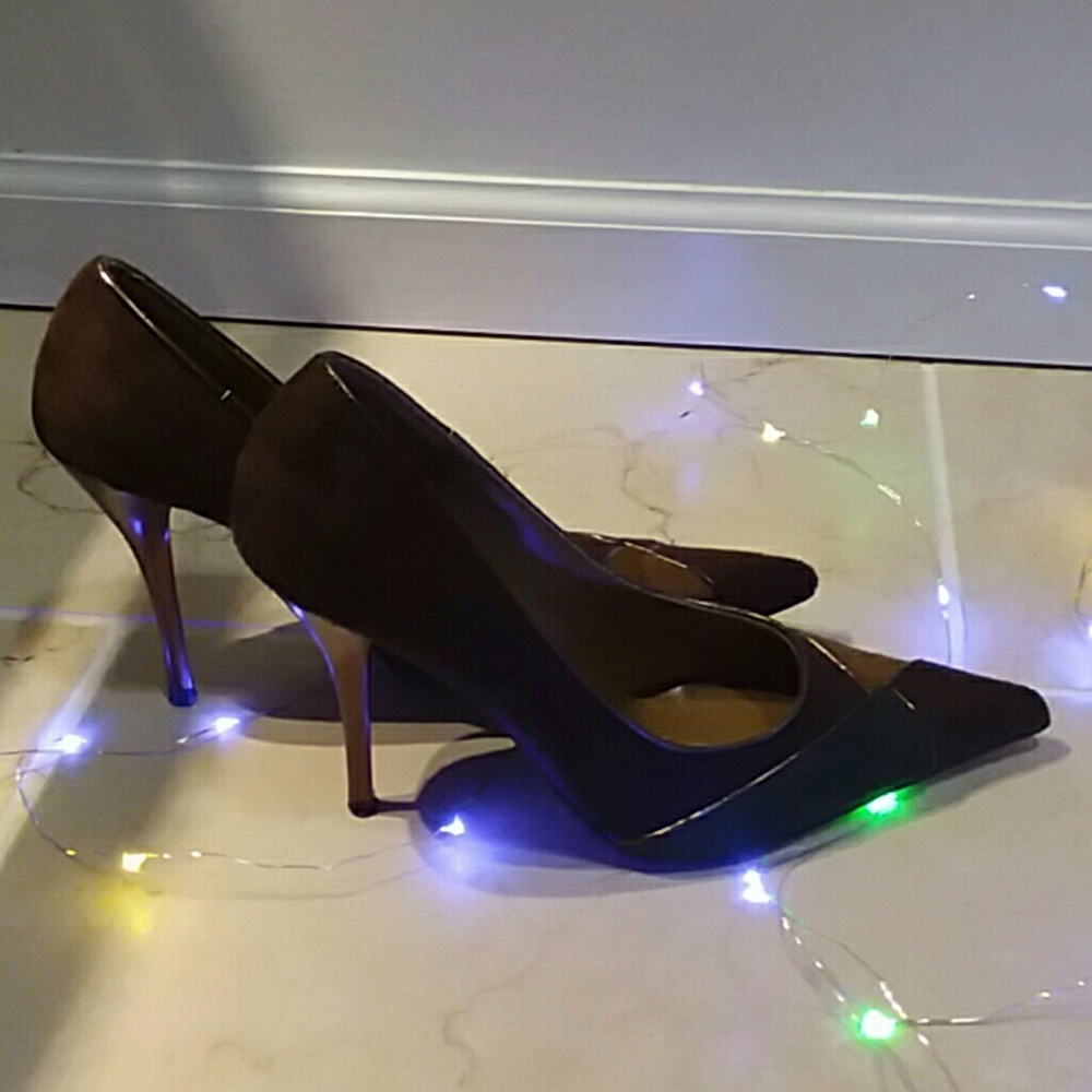 Pierre Dumas colorblock suede heels - Picture 8 of 8